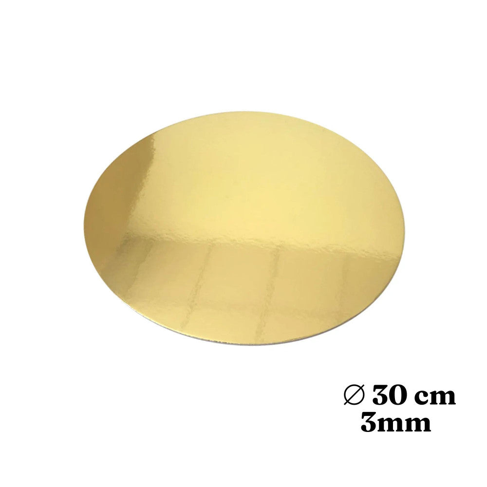 Podkład pod tort 30 cm złoty 3 mm