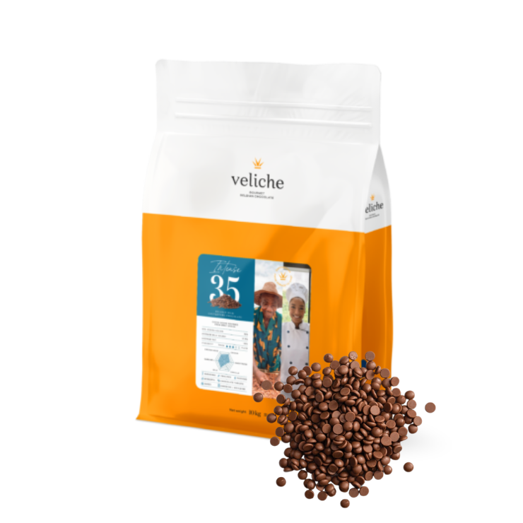 1kg Mleczna czekolada Veliche MILK INTENSE 35%