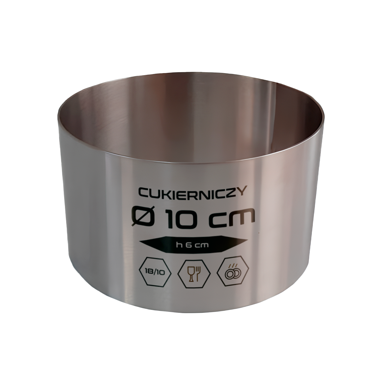 Rant okrągły d 10 cm, h 6 cm, stal 18/10
