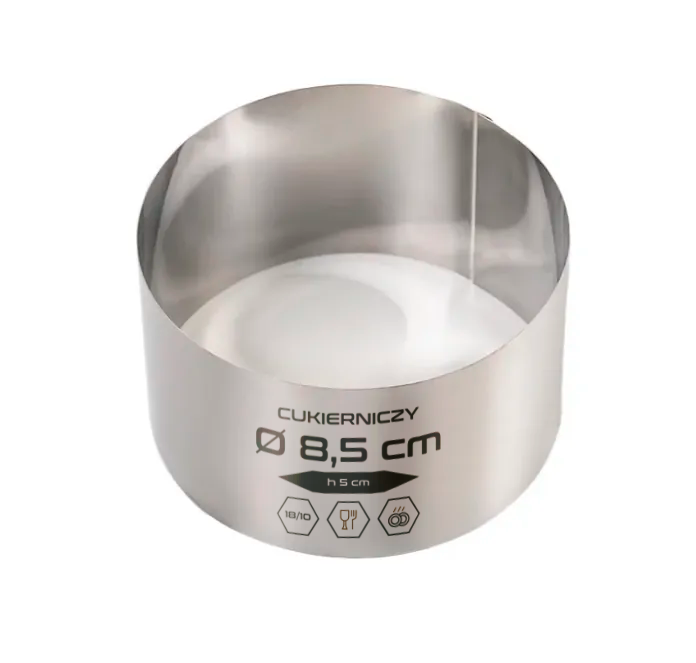 Rant okrągły d 8.5 cm, h 5 cm, stal 18/10