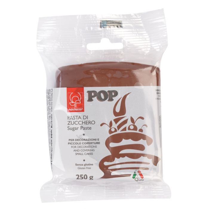 Pasta cukrowa Lukier plastyczny BRĄZOWY 250g MODECOR