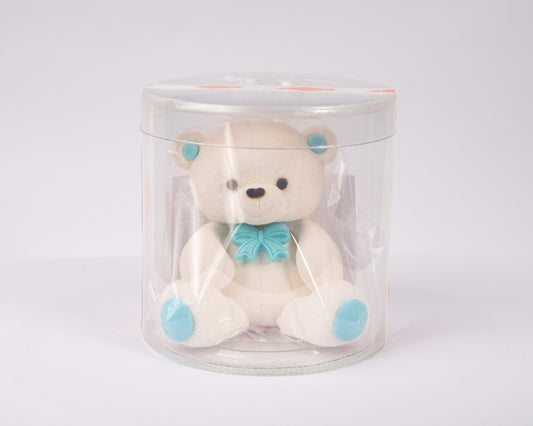 Dekoracja cukrowa, zestaw "Świąteczny miś" kokarda