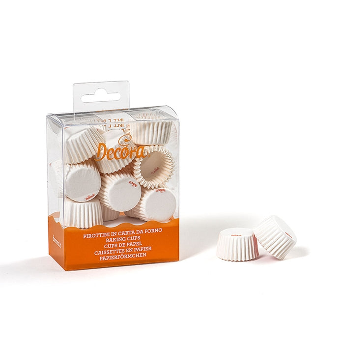 Mini Papilotki Papierowe Białe 27x17 mm DECORA 200szt BON BON