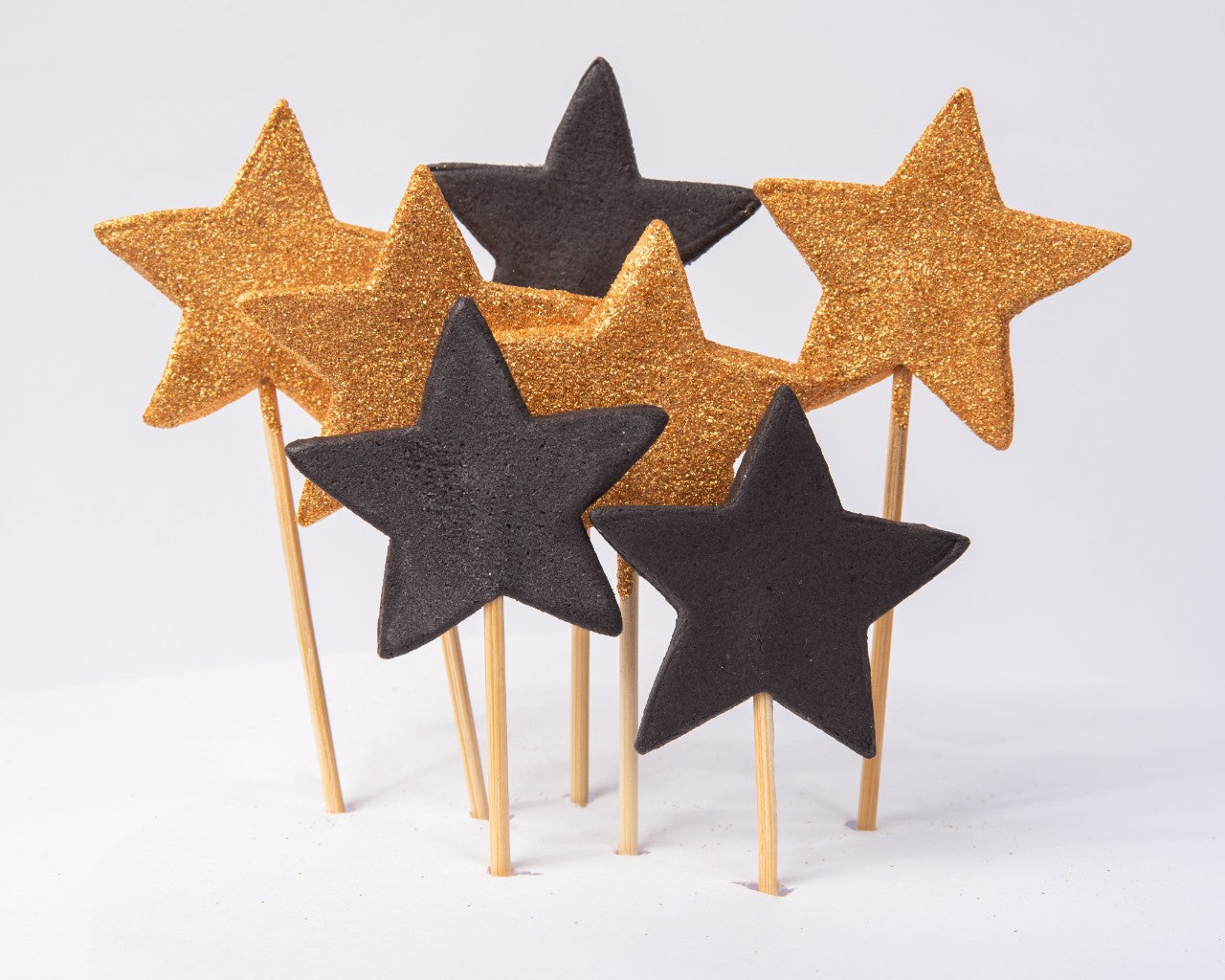 Dekoracja cukrowa, zestaw "Gwiazdy" złoto