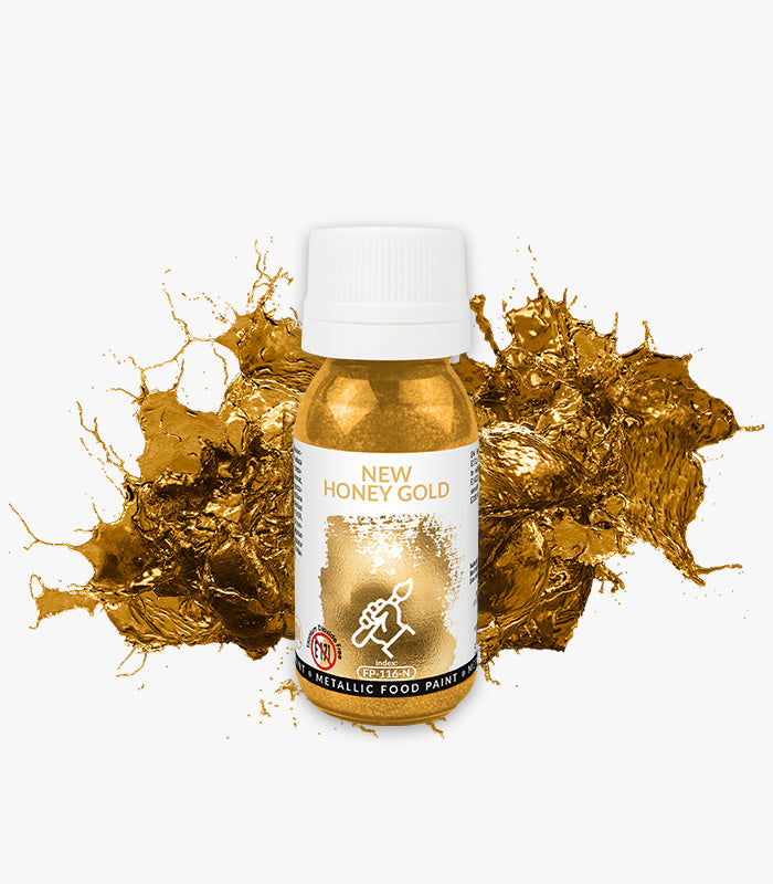Farbka do ręczego malowania Metallic Food paint New Honey Gold 18ml