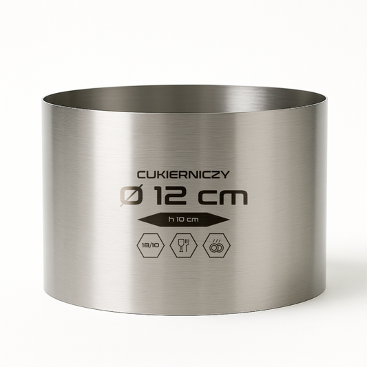 Rant okrągły d 12 cm, h10 cm, stal 18/10