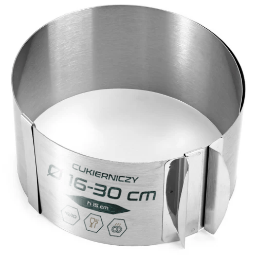 Forma regulowana D 16-30cm H15 cm, stal 18/10