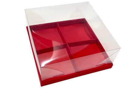 Pudełko na monoporcje 19x19x8 cm czerwone
