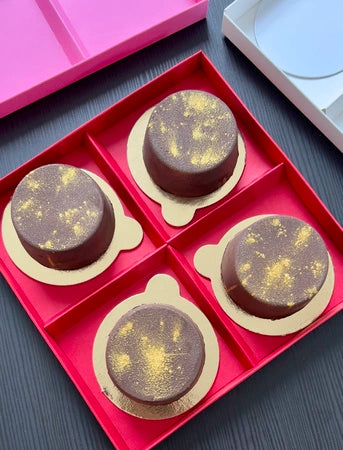 Pudełko na monoporcje 19x19x8 cm czerwone