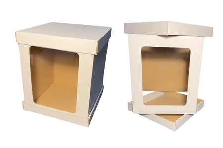 Pudełko na tort bento cake 19x19x23 cm białe 1 szt.