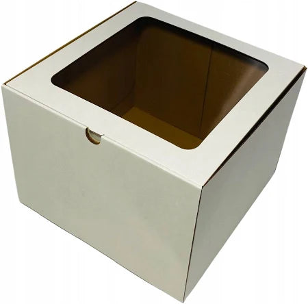Opakowanie na tort białe z okienkiem 20x20x20 cm  1 szt.