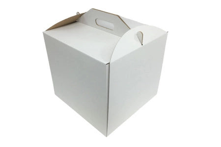 Pudełko na tort wysoki 24x24x32 cm biały 1 szt.