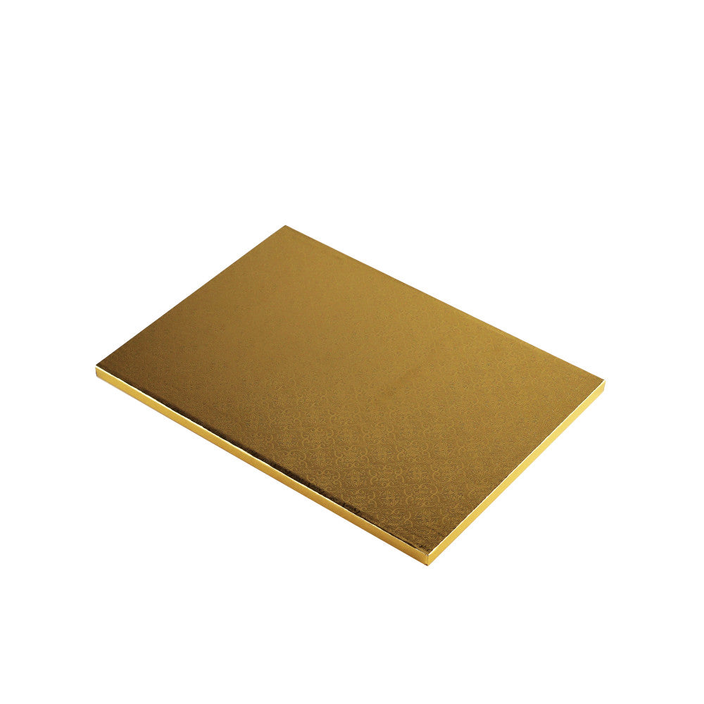 30x40 cm podkład cukierniczy pod tort złoty prostokąt