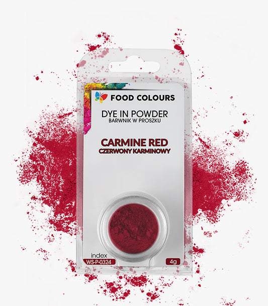 Barwnik spożywczy w proszku 4g Czerwony karminowy