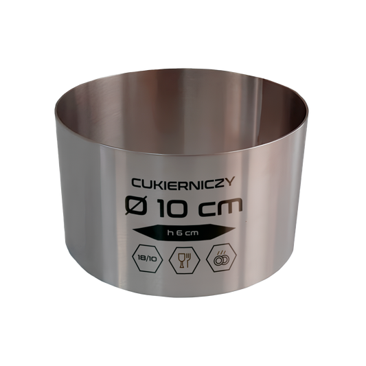 Rant okrągły d 10 cm, h 6 cm, stal 18/10