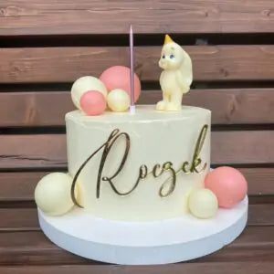 Figurka czekoladowa Zajączek w czapeczce (biały)