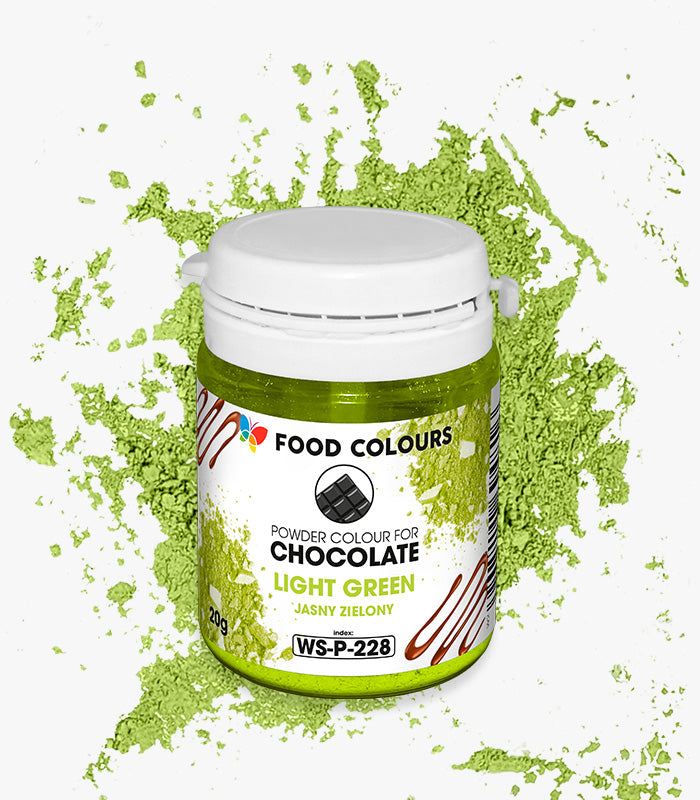 Light Green powder for chocolate 20g Zielony Jasny do mas tłustych w proszku