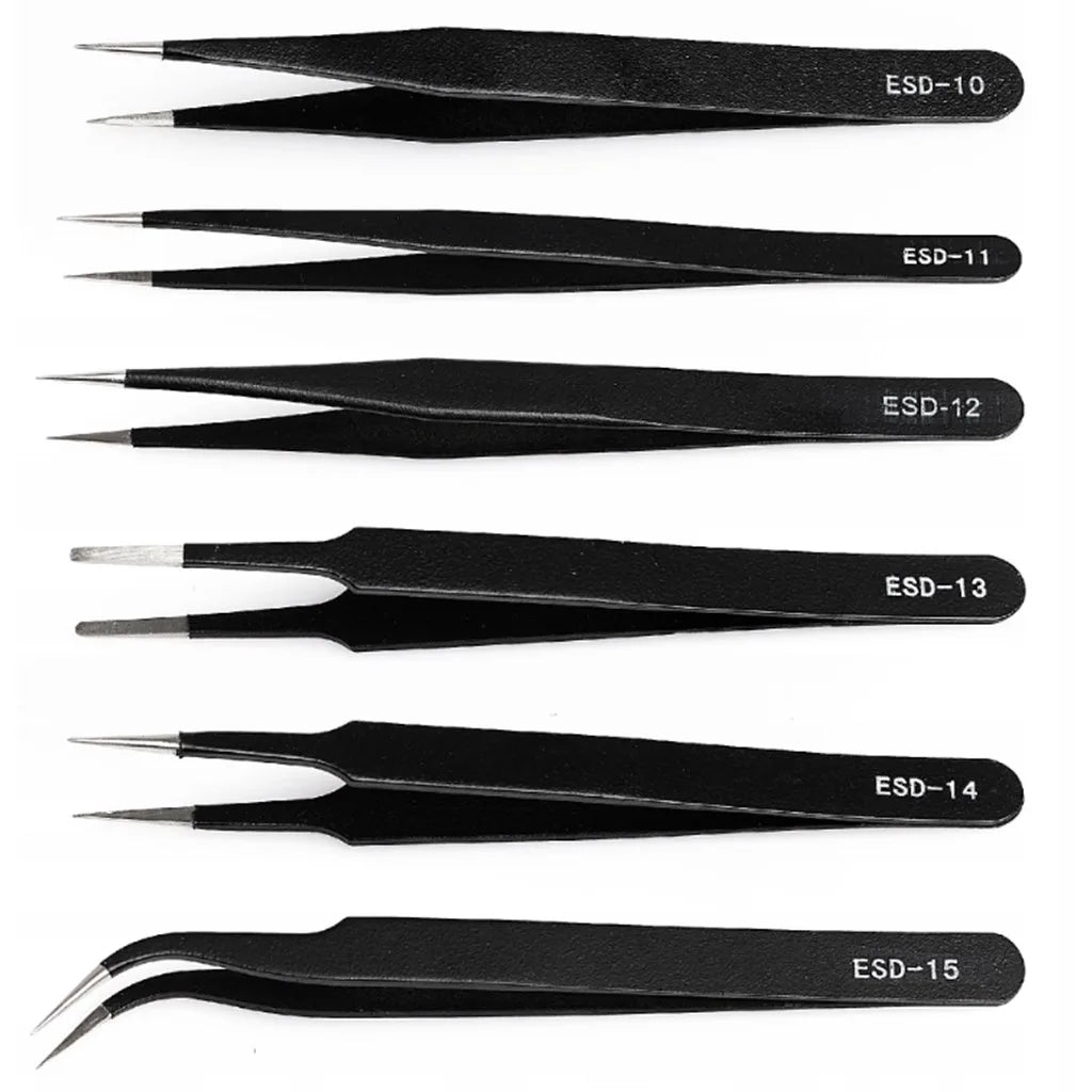 PESETA ZESTAW METALOWYCHPESET ESD 6SZT PINCETA PESETY
