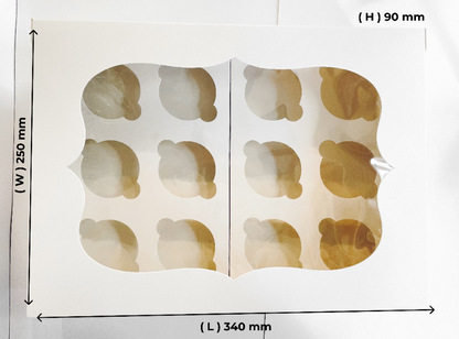 Pudełko na 12 sztuk babeczek muffinek z okienkiem 1 szt.