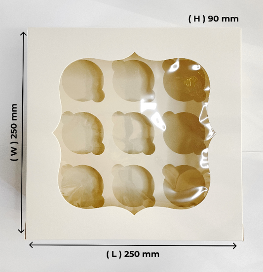 Pudełko na 9 sztuk babeczek muffinek z okienkiem 1 szt.