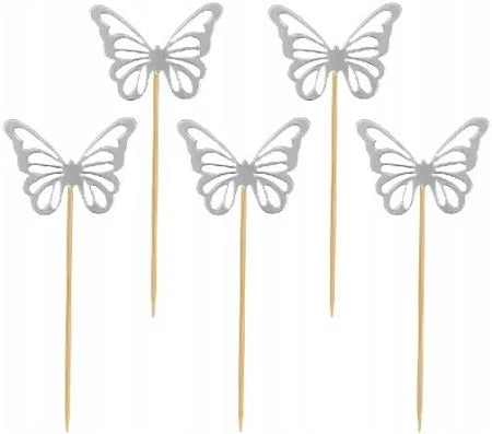 PIKERY DO BABECZEK MOTYLKI SREBRNE
