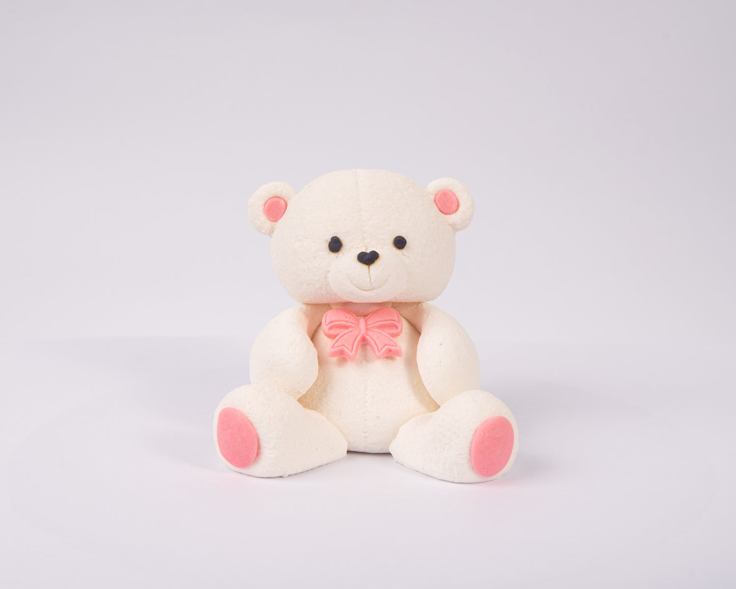 Dekoracja cukrowa, zestaw "Świąteczny miś" kokarda