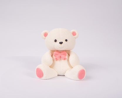 Dekoracja cukrowa, zestaw "Świąteczny miś" kokarda