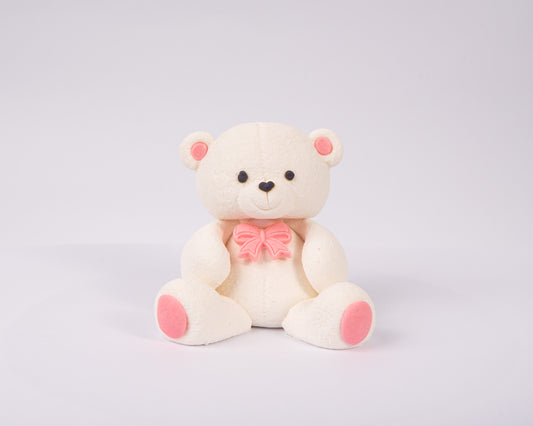 Dekoracja cukrowa, zestaw "Świąteczny miś" kokarda