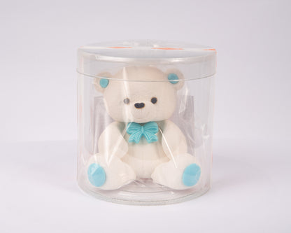 Dekoracja cukrowa, zestaw "Świąteczny miś" kokarda