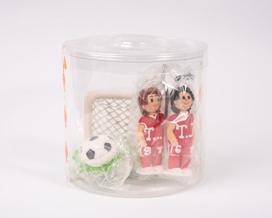 Dekoracja cukrowa, zestaw "Bramka, piłka i zawodnicy"