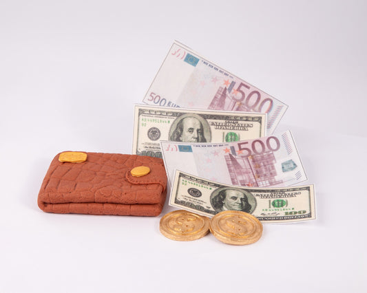 Dekoracja cukrowa, zestaw "Portfel i pieniądze"