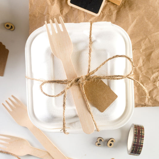 Pudełko na BentoCake z trzciny cukrowej 14x14,5x7,5cm