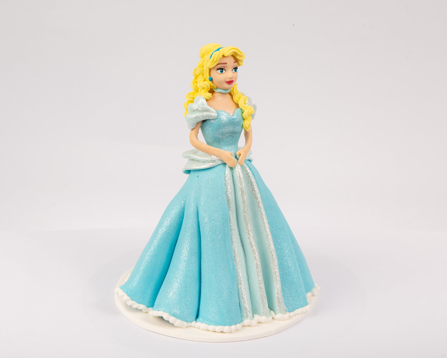 Dekoracja cukrowa, zestaw "Księżniczka Premium” błękitna