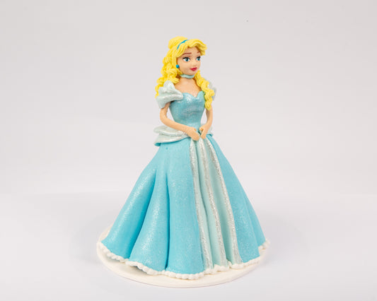 Dekoracja cukrowa, zestaw "Księżniczka Premium” błękitna