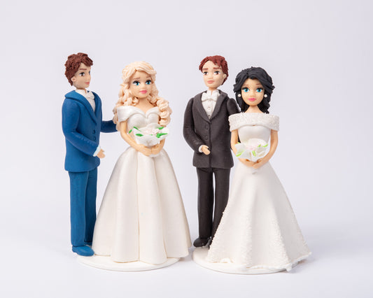 Dekoracja cukrowa, zestaw "Narzeczeni"