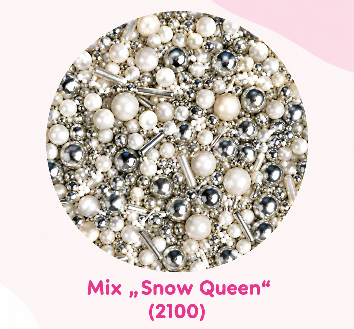 Perełki cukrowe  Mix "Snow Queen" 100 gr