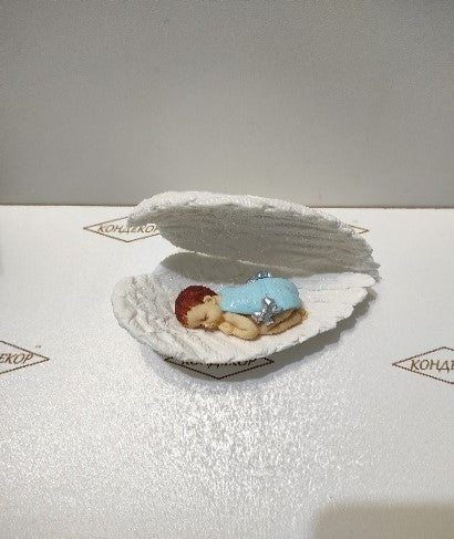 Dekoracja cukrowa, zestaw "Dziecko na skrzydłach anioła"