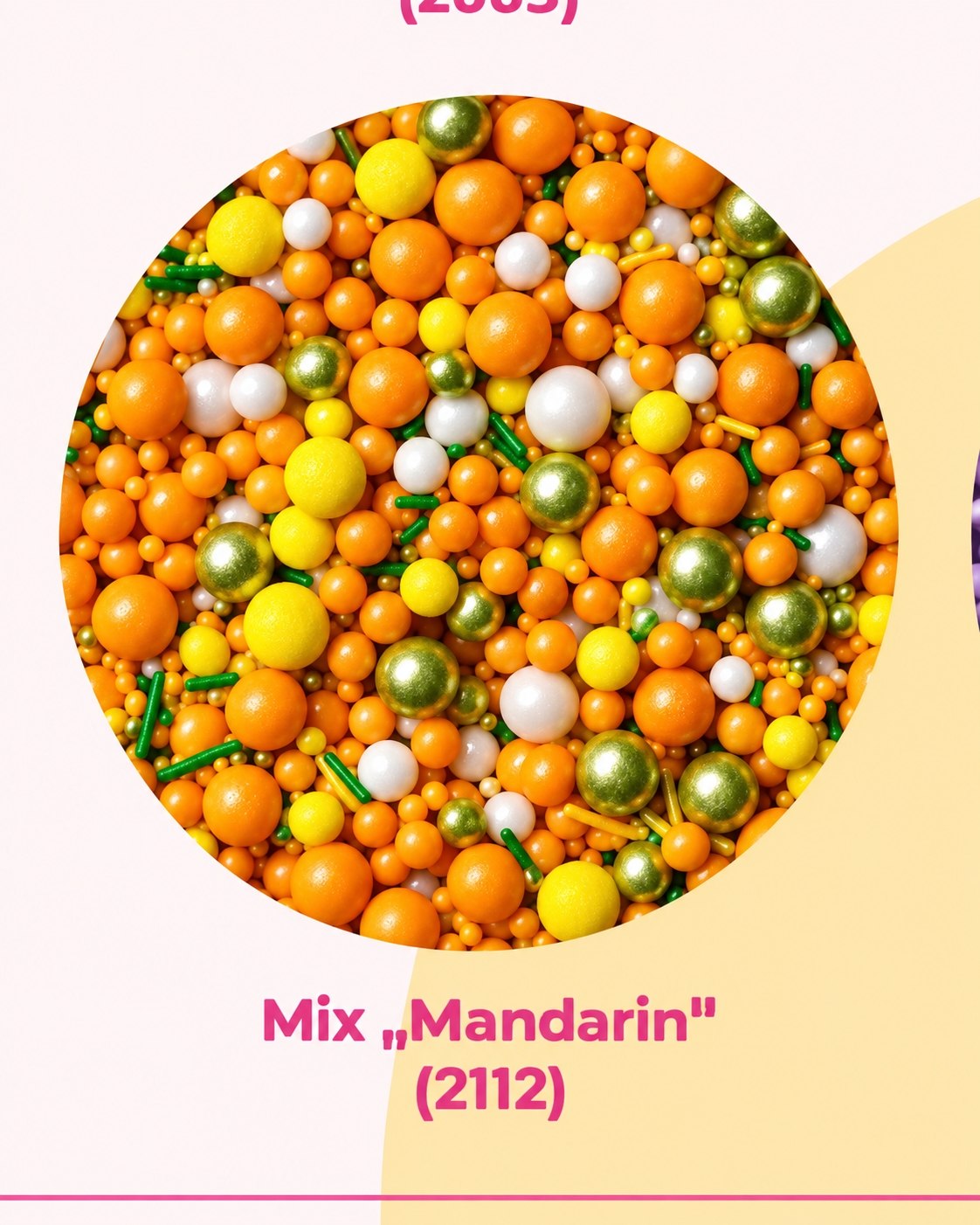 Perełki cukrowe Mix "Mandarine"100 gr