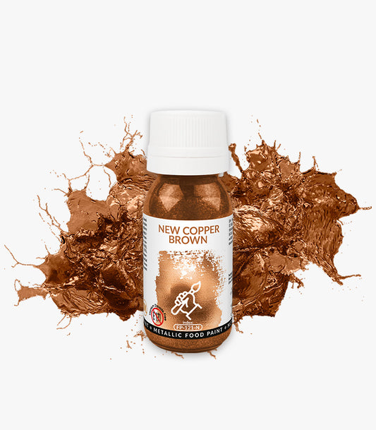 Farbka do ręczego malowania Metallic Food Paint New Copper Brown (miedź) 18ml