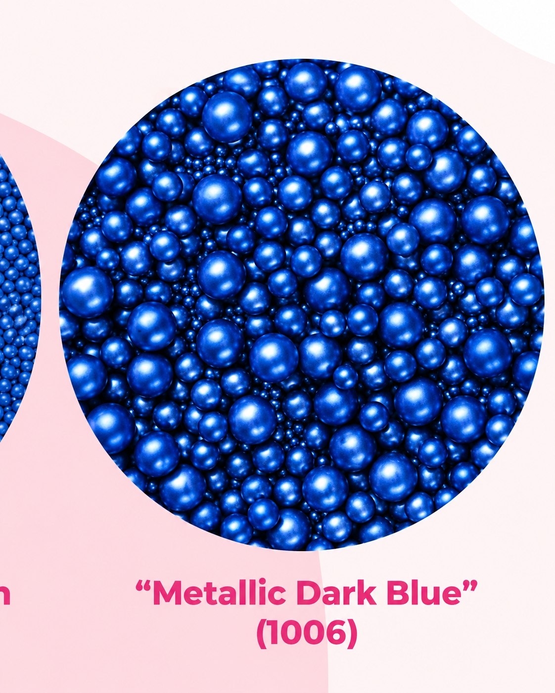 Perełki cukrowe  3-10mm, metallic metallic dark blue 100 gr