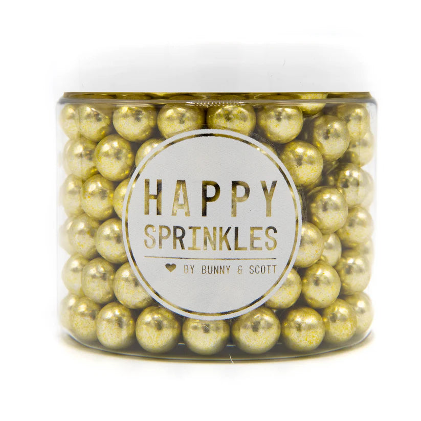 Posypka cukrowa Gold Metallic Choco M (90g) Happy Springles