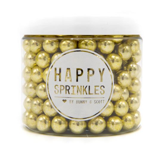 Posypka cukrowa Gold Metallic Choco M (90g) Happy Springles