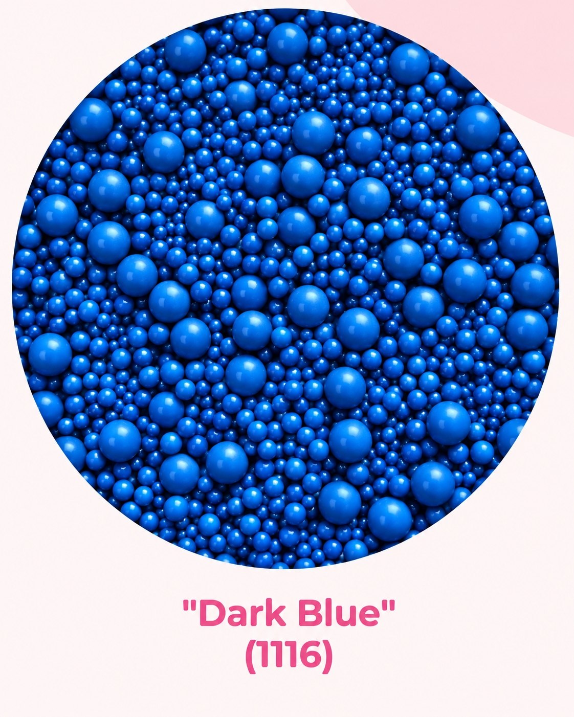 Perełki cukrowe  3-10mm, dark blue  100 gr