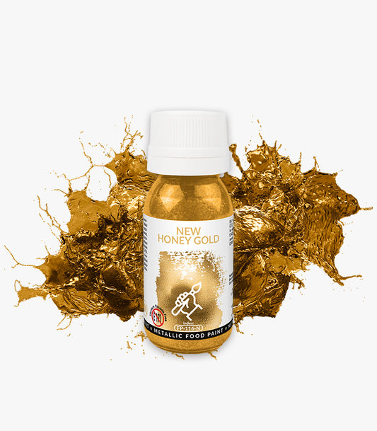 Farbka do ręczego malowania Metallic Food paint  New Honey Gold 18ml